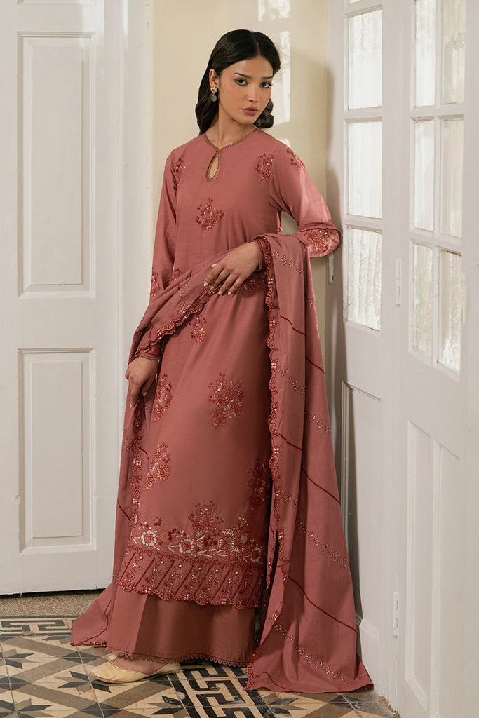 RUSTIC MEADOW- 3PC EMBROIDERED LAWN SUIT