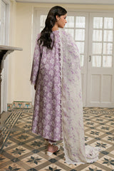 LAVENDER MUSE- 3PC EMBROIDERED LAWN SUIT