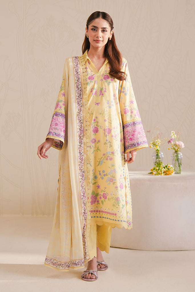 PASTEL BLOOM-3 PIECE PRINTED LAWN SUIT