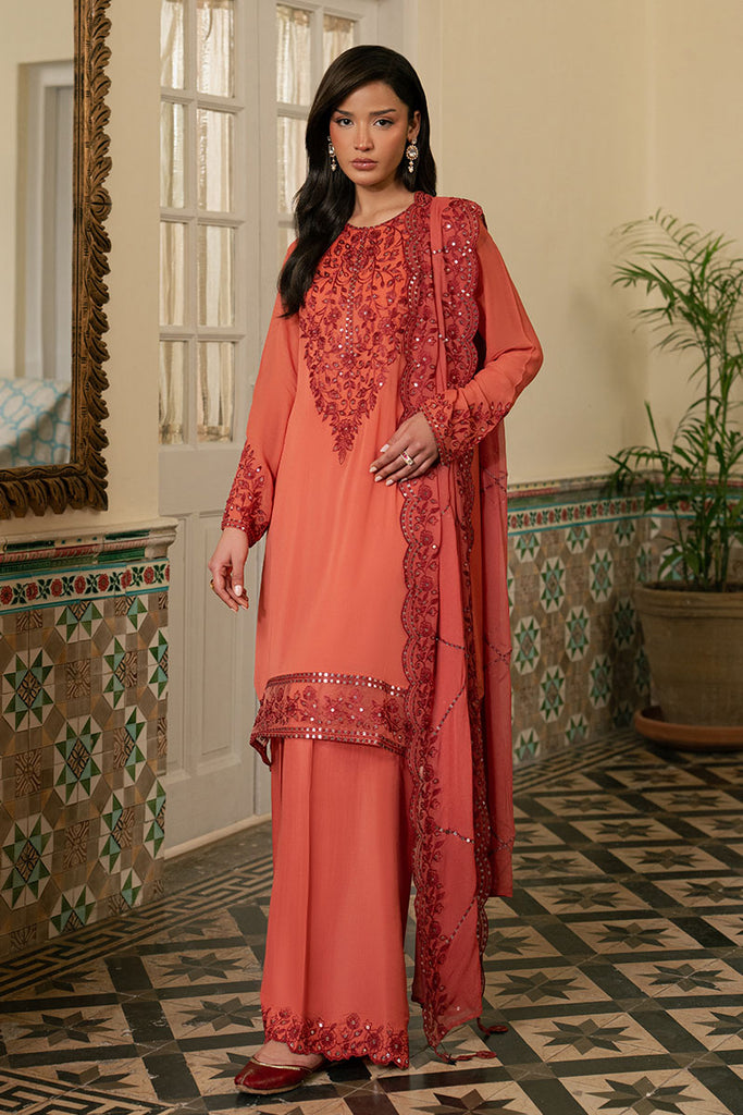 FADED ROSE-3PC (SHIRT, TROUSER & DUPATTA)