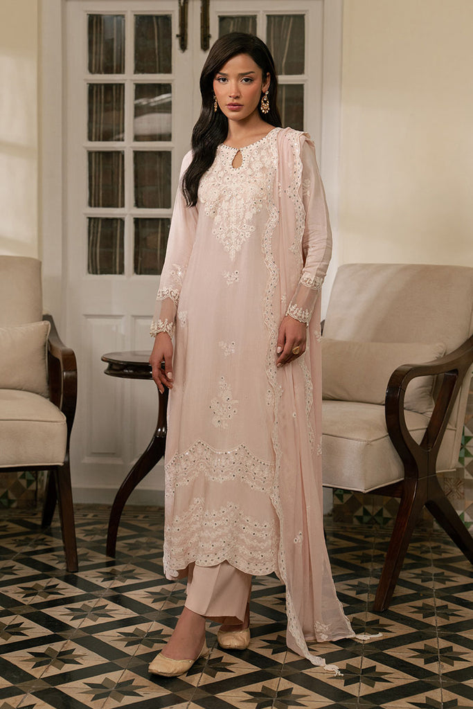 PALE PINK-3PC (SHIRT, TROUSER & DUPATTA)