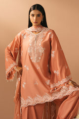 CORAL CHARM- 3PC EMBROIDERED LAWN SUIT