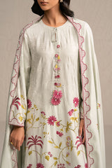 PASTEL GROVE-3PC (SHIRT, TROUSER & DUPATTA)