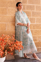 SUBTLE AQUA-3 PC PRINTED LAWN SUIT