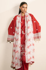 SCARLET GARDEN- 3PC EMBROIDERED LAWN SUIT