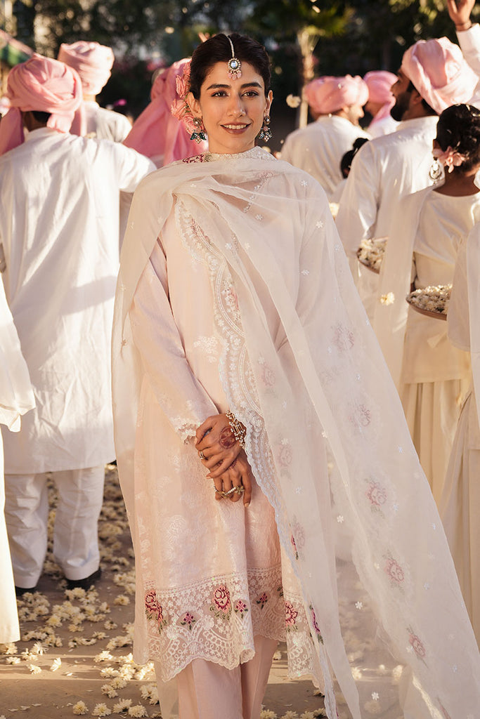 PALE PINK-3 PC EMBROIDERED LAWN SUIT