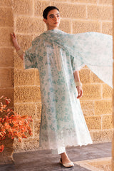 SUBTLE AQUA-3 PC PRINTED LAWN SUIT