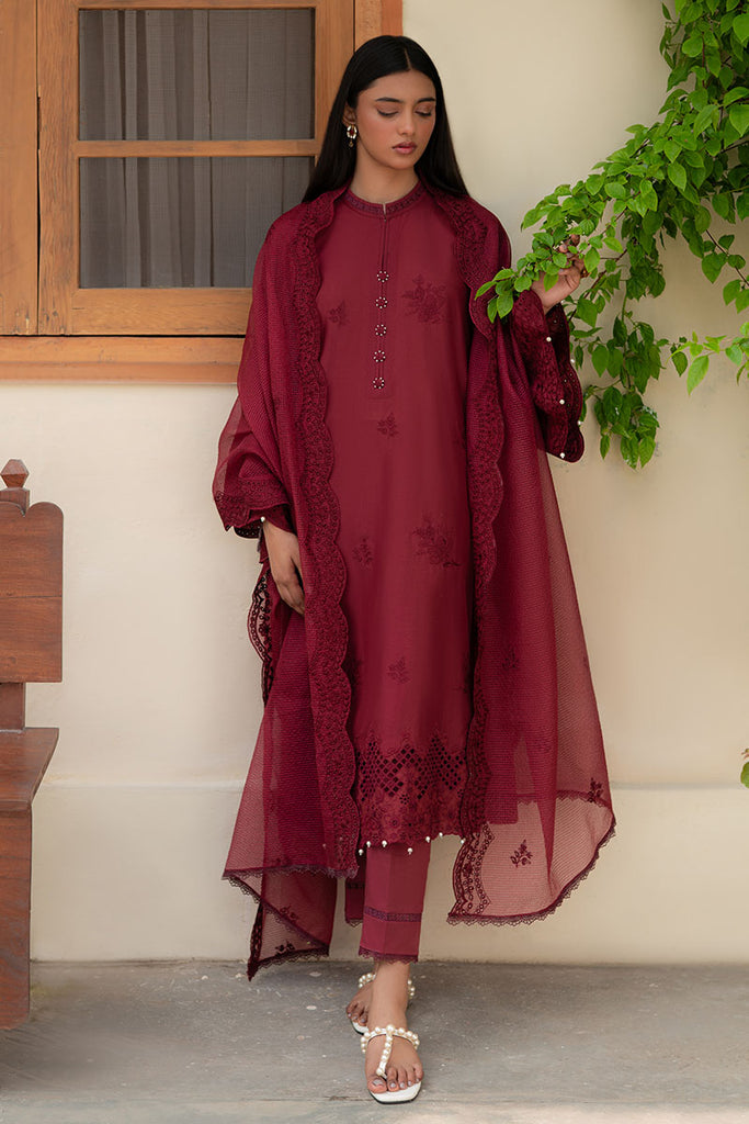 RUBY GLINT- 3PC EMBROIDERED LAWN SUIT