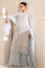 ICY BLING-4PC ORGANZA EMBROIDERED SUIT