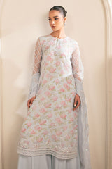 ICY BLING-4PC ORGANZA EMBROIDERED SUIT