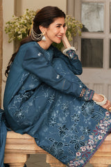 AQUA COBALT-3PC (SHIRT, TROUSER & DUPATTA)