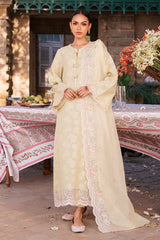 JASMINE GREEN-3 PC DYED LAWN SUIT