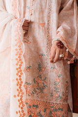 SOFT SALMON-3 PC PRINTED LAWN SUIT