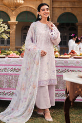 DUSKY LAVENDER-3 PC EMBROIDERED LAWN SUIT