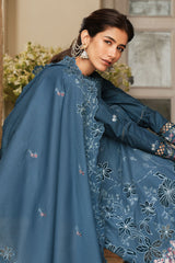 AQUA COBALT-3PC (SHIRT, TROUSER & DUPATTA)