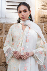 LIME DEW-3 PC PRINTED LAWN SUIT