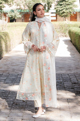 LIME DEW-3 PC PRINTED LAWN SUIT