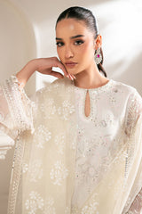 LOTUS BLOOM-4PC NET EMBROIDERED SUIT