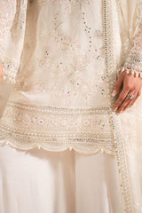 LOTUS BLOOM-4PC NET EMBROIDERED SUIT