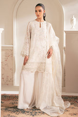 LOTUS BLOOM-4PC NET EMBROIDERED SUIT