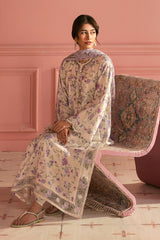 LILAC BLOOM-3PC (SHIRT, TROUSER & DUPATTA)