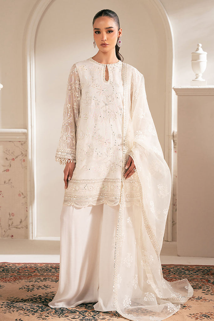 LOTUS BLOOM-4PC NET EMBROIDERED SUIT