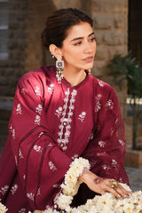 RUBY ROUGE-3 PC EMBROIDERED LAWN SUIT