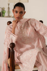 PEACH PEARL- 3PC EMBROIDERED LAWN