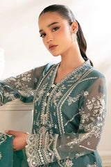 NORTH SEA-4PC NET EMBROIDERED SUIT