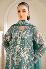 NORTH SEA-4PC NET EMBROIDERED SUIT