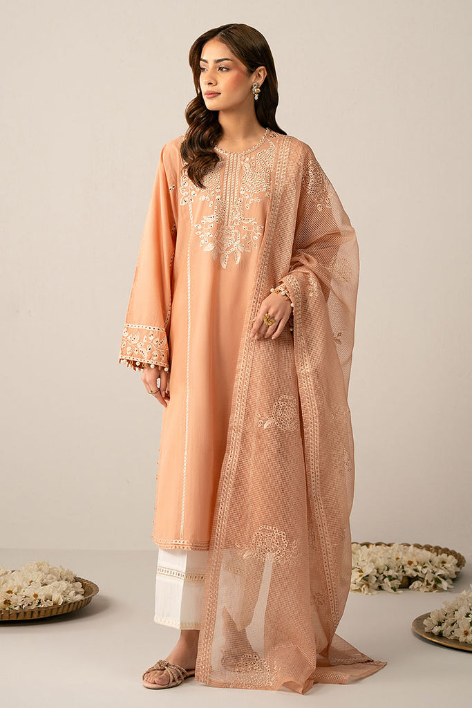 DUSTY CORAL-2PC (SHIRT & DUPATTA)