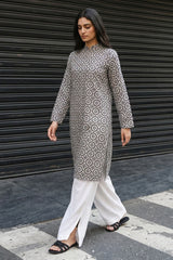 MOSAIC NOIR-2PC LINEN PRINTED SUIT