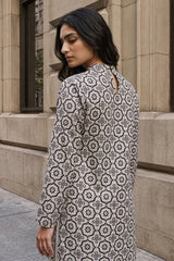 MOSAIC NOIR-2PC LINEN PRINTED SUIT