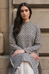 MOSAIC NOIR-2PC LINEN PRINTED SUIT