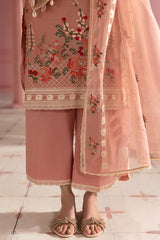 ROSE QUARTZ-3PC PRINTED LAWN SUIT