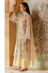 OLIVE MUSE-3PC PRINTED LAWN SUIT