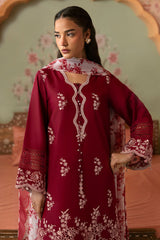 CRIMSON RED-3PC (SHIRT, TROUSER & DUPATTA)