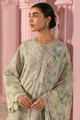 SAGE GLEAM-3PC PRINTED LAWN SUIT