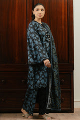 BLUE WAVE-3 PC LAWN PRINTED SUIT