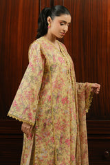 VERDANT GLOOM-3 PC PRINTED LAWN SUIT