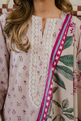 LILAC HORIZON-3 PC LAWN PRINTED SUIT