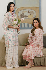 PEACH DUST-2 PC PRINTED LAWN SUIT