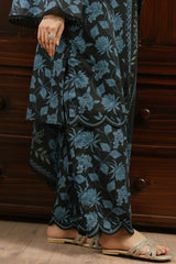 BLUE WAVE-3 PC LAWN PRINTED SUIT