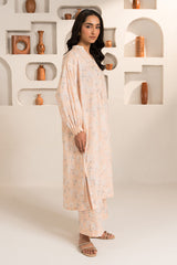 PEACH GLOW-2PC (SHIRT & TROUSER)