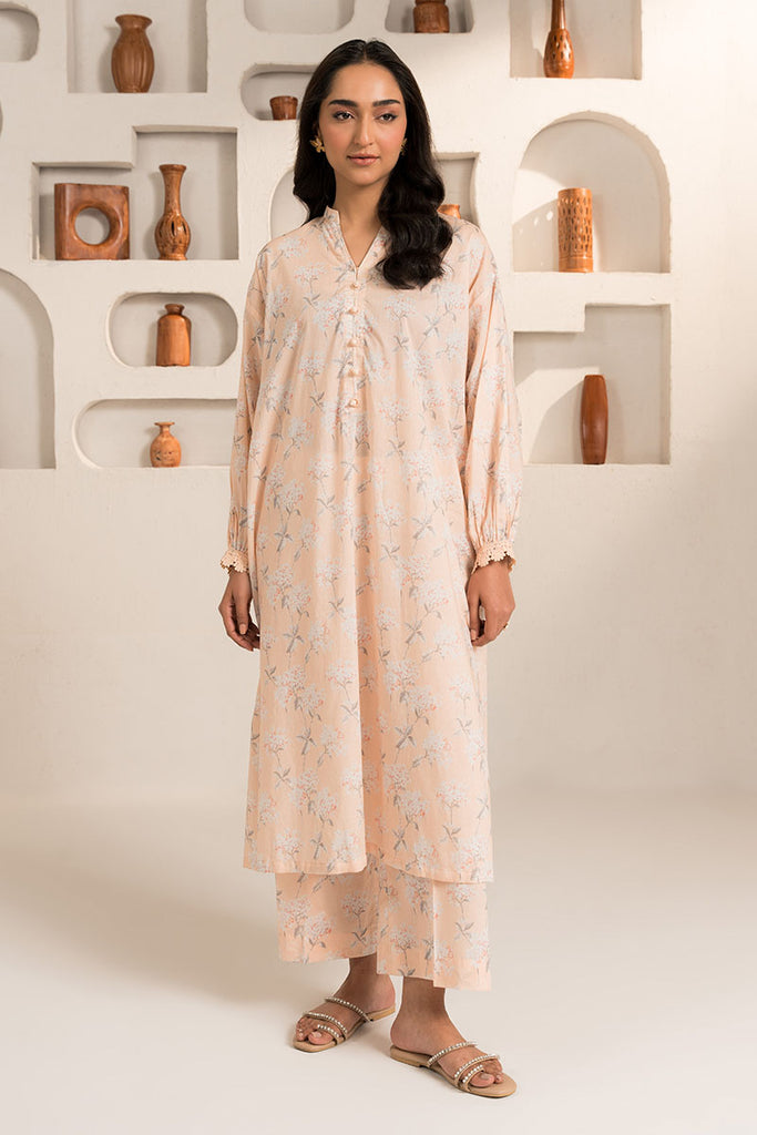 PEACH GLOW-2PC (SHIRT & TROUSER)