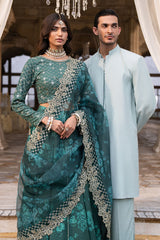 SEQUIN GROVE-3PC SILK EMBROIDERED PRET