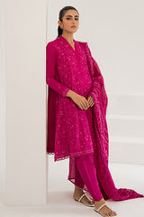 FLORET SANGRIA-3PC EMBROIDERED LAWN SUIT