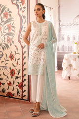 PEARL WHITE-3PC PRINTED LAWN SUIT