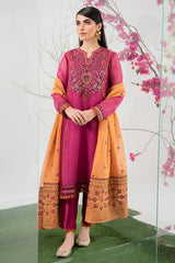 RUSTIC FUSCHIA-3PC (SHIRT, DUPATTA & TROUSER )