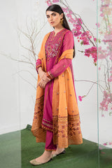 RUSTIC FUSCHIA-3PC (SHIRT, DUPATTA & TROUSER )